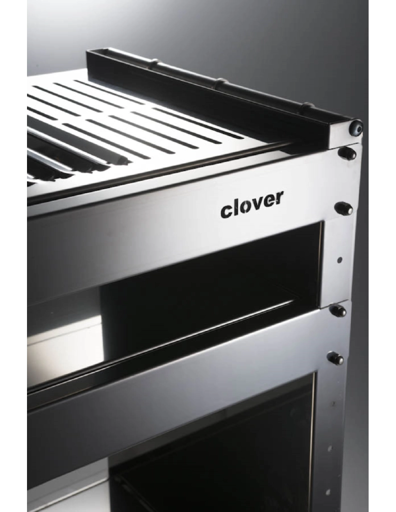 Barbecue a carbone con ruote, Struttura e Griglia in Acciaio Inox, 59 x 40,50 x 82 cm. CLOVER