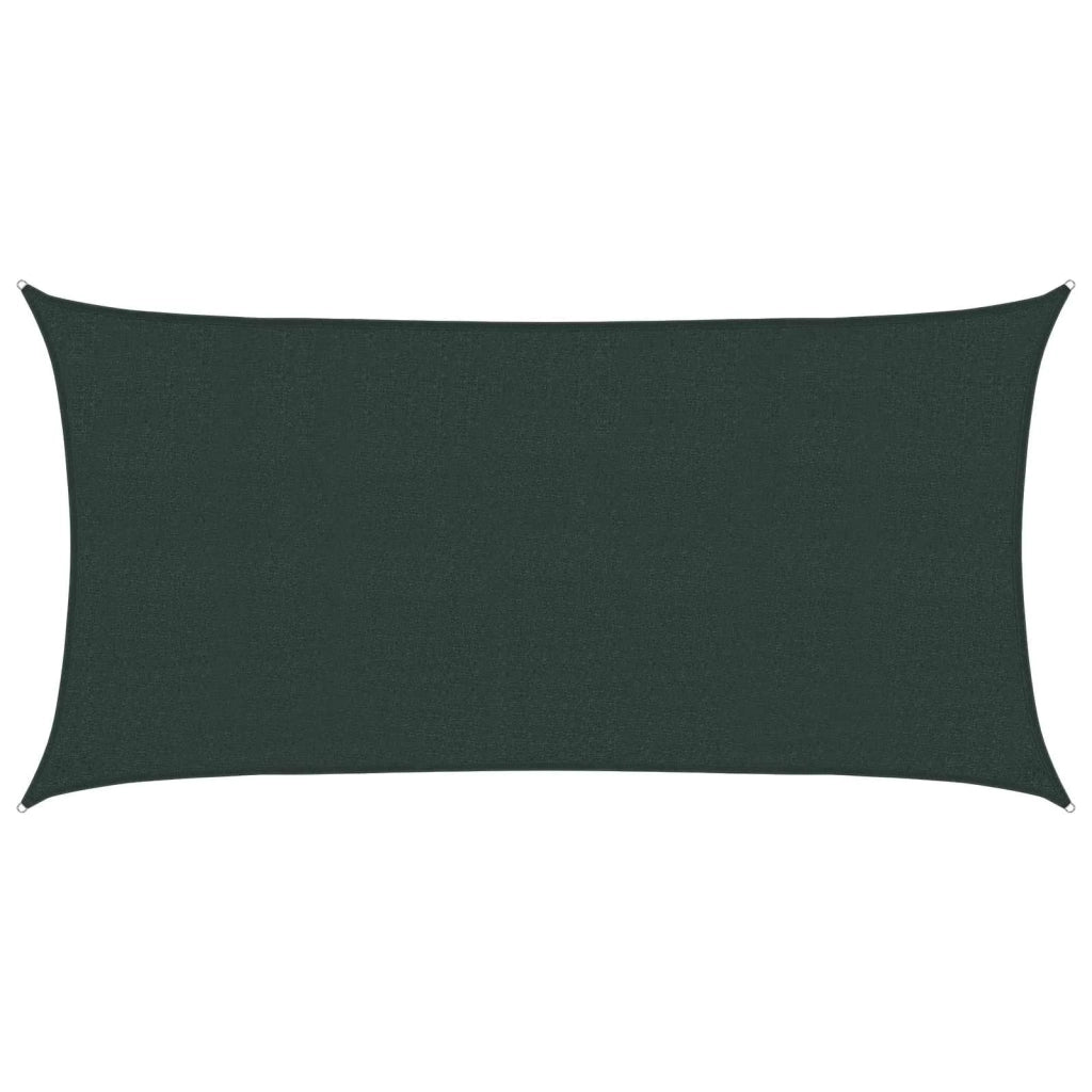 Telo Ombra 2 x 6 m HDPE Rettangolare Verde Scuro 42032708