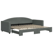 Divano letto | Sof¨¤ letto | Letto singolo Estraibile Grigio Scuro 90x200cm Tessuto