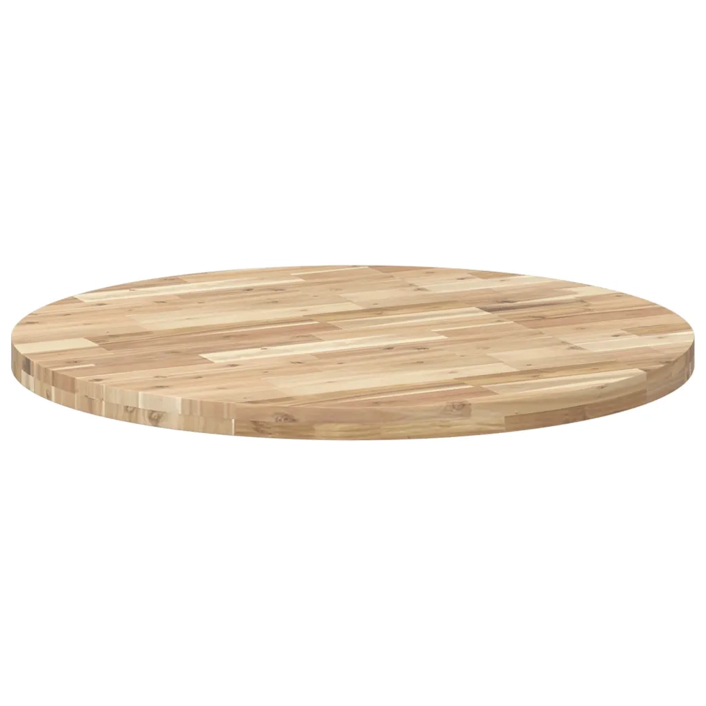 Piano Tavolo | Superficie Tavolo | Piano Scrivania Rotondo ?90x4 cm in Legno Massello di Acacia