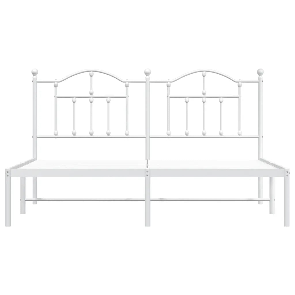 Giroletto con Testiera Metallo Bianco 183x213 cm 353493