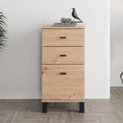 Madia Vilcab, Credenza un Ripiano, 39x35x78h cm Marrone Rovere Nodi