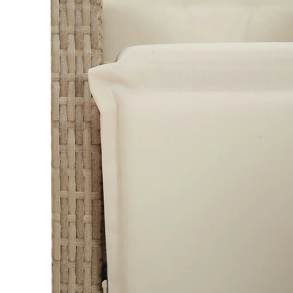 Sedie da Giardino Reclinabili 2 pz con Poggiapiedi Polyrattan 365196