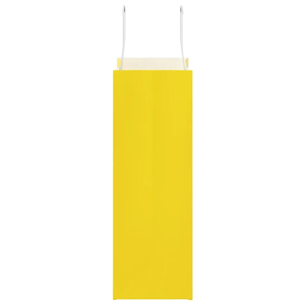 Sacchetti di Carta 250 pz con Manici Gialli 21x11x31 cm 4102008