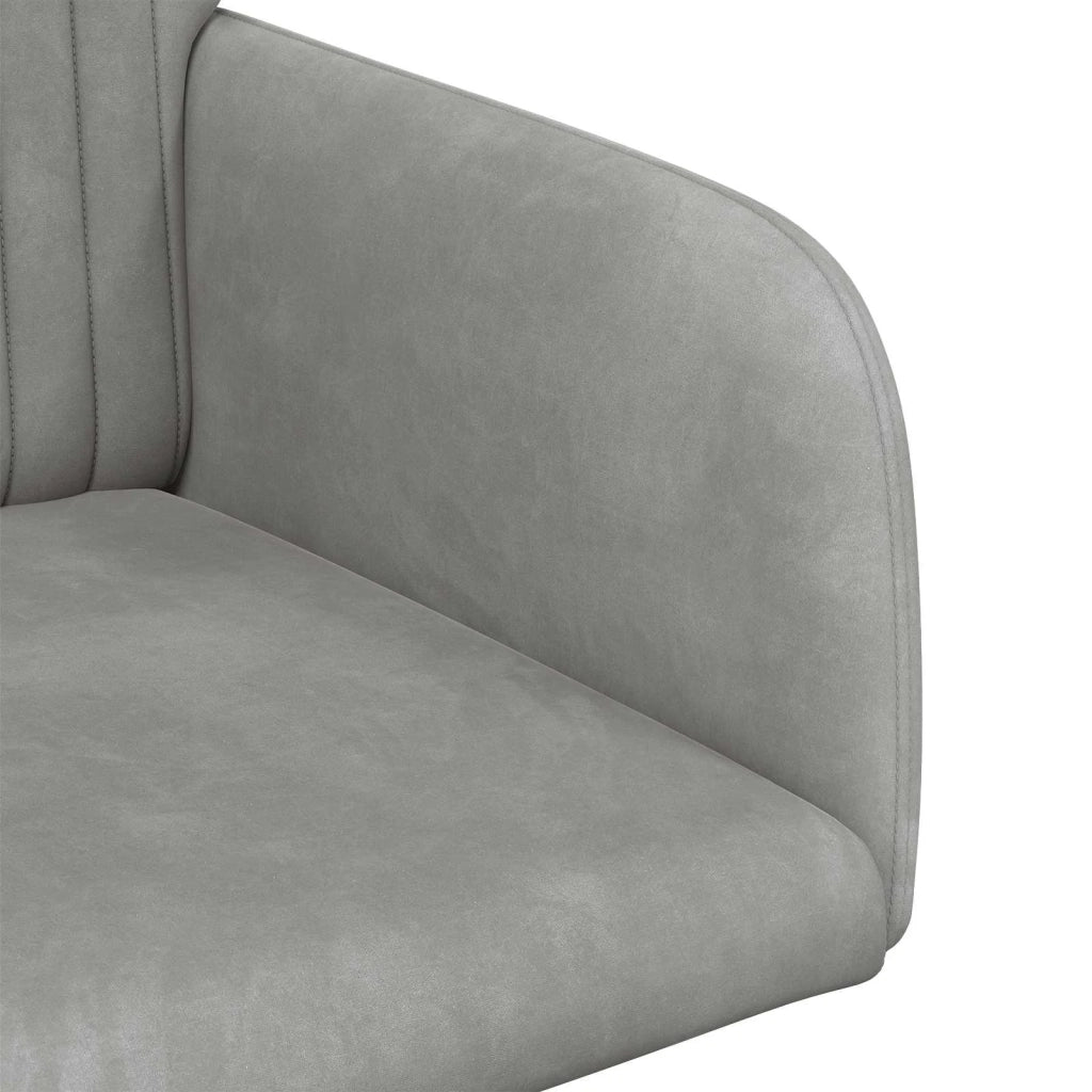 Sedie da pranzo 4 pz Velluto Grigio Chiaro 55 x 50 x 84 cm 3428373