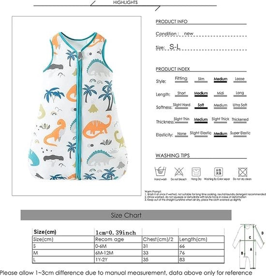 Piuma 100% cotone mousseline deken morbida per inverno | Sacca da letto unisex per bambini femmine e maschi 0-6 mesi