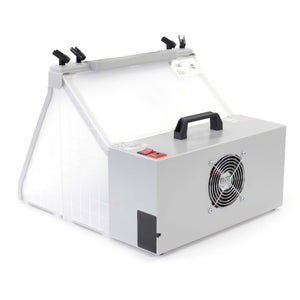 Cabina di aspirazione per verniciatura ad aerografo, con porta utensili e LED 4 m³/min, Paint station