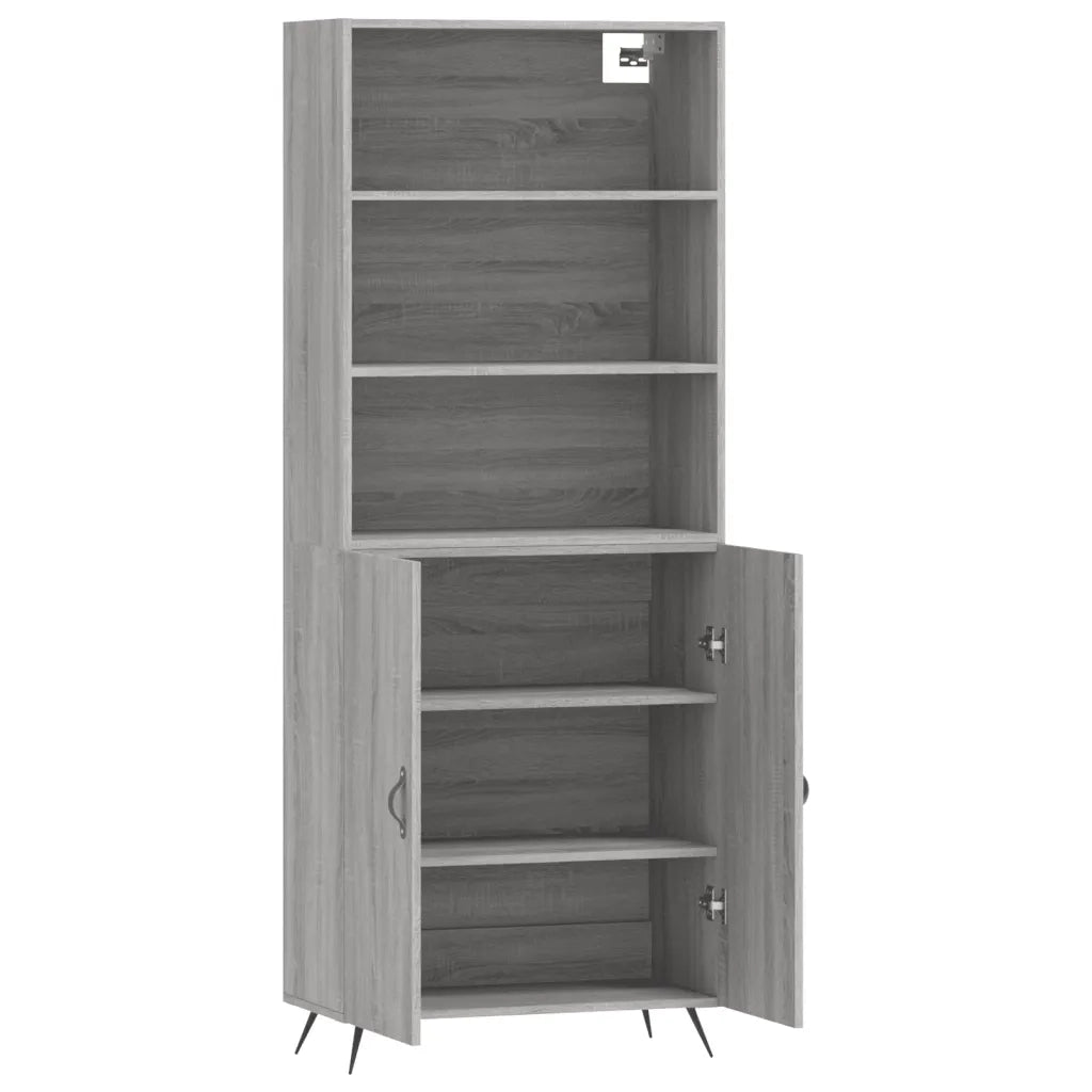 Credenza Grigio Sonoma 69,5x34x180 cm in Legno Multistrato 3189227