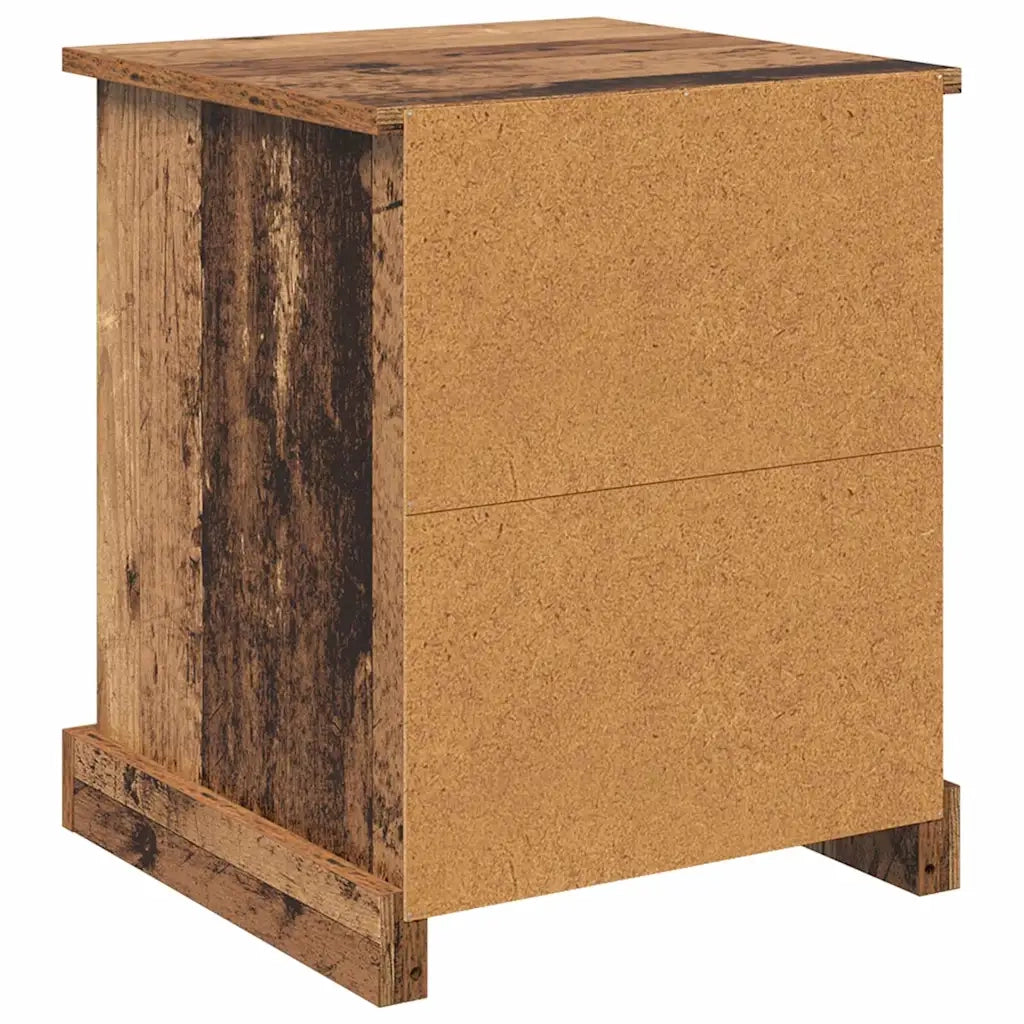 Set di 2 Comodini | Armadio da Notte | Mobiletto da notte Legno vecchio 39 x 39 x 47.5 cm
