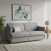 Cecina, Divano Letto 3 Posti Sfoderabile Made in Italy, 200x95 cm Grigio