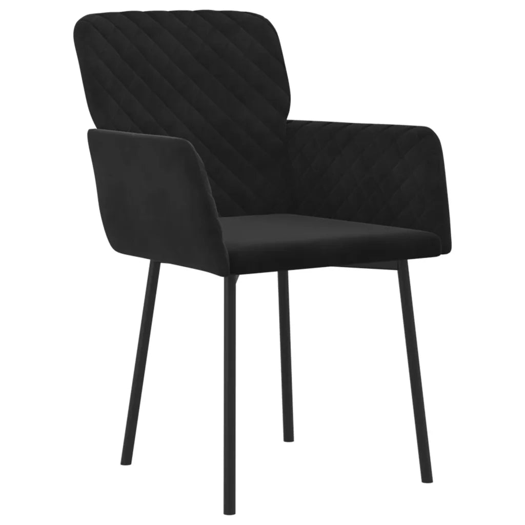 Sedie da Pranzo 2 pz Nere in Velluto cod mxl 70960