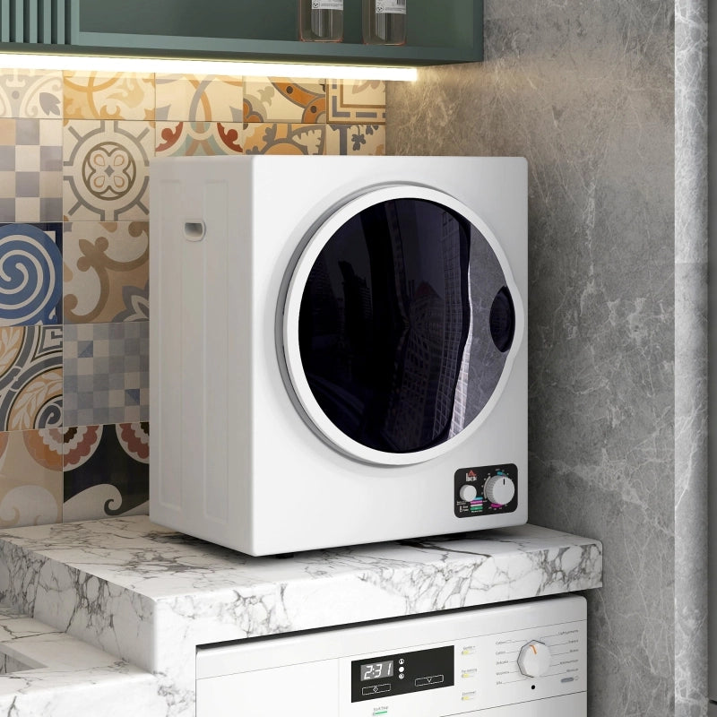 Mini asciugatrice da 4 kg con 4 programmi, 2 livelli di riscaldamento, sterilizzazione fino a 65¡æ, 850W per indumenti