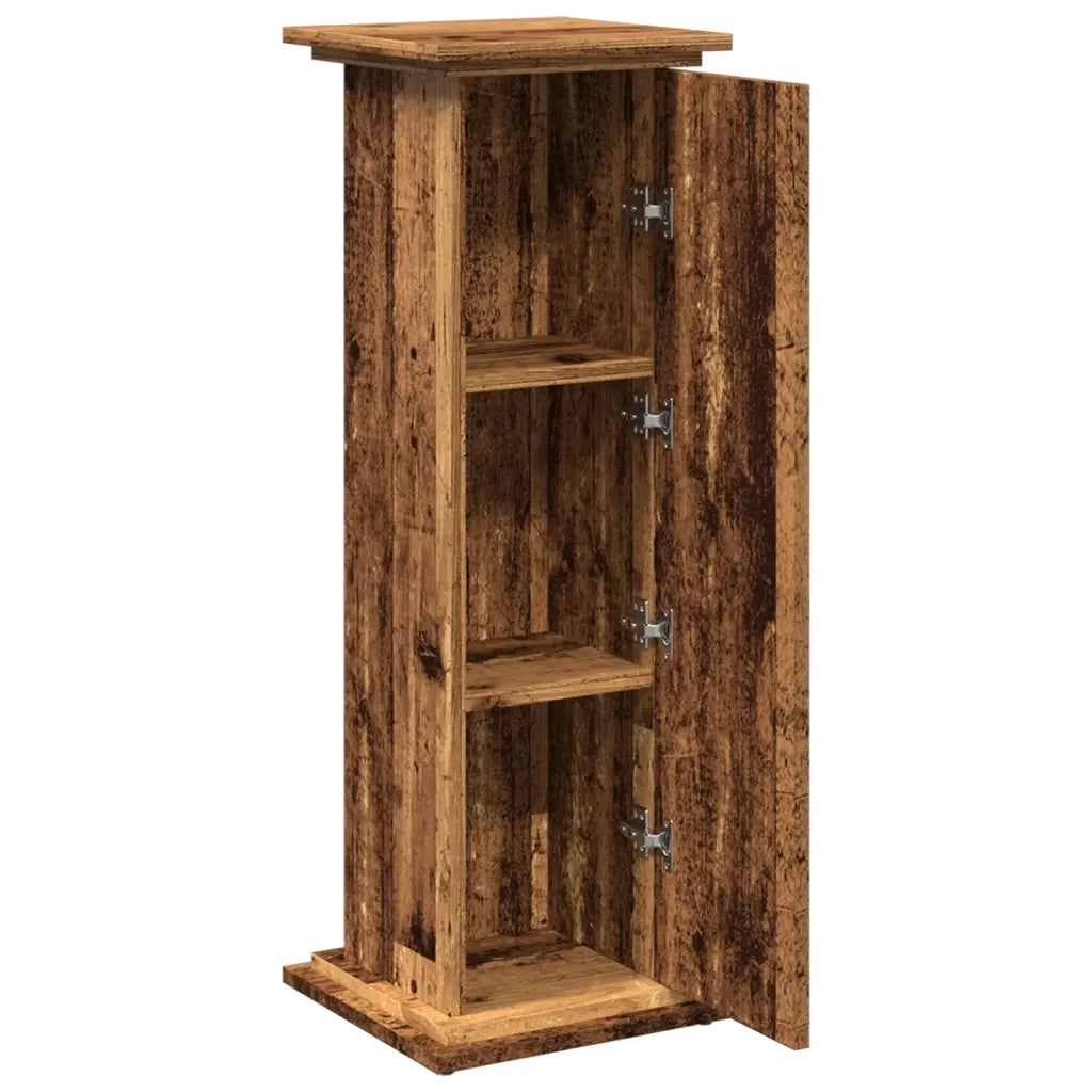 Espositore con Portaoggetti Legno Antico 31x30x90 cm Truciolato 854614