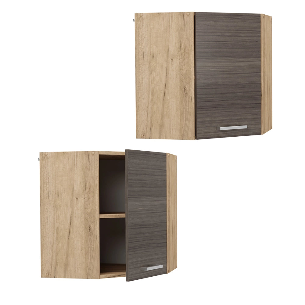 Mobile angolare da cucina R-Line Grigio nobile/Rovere dorato 57 cm Vicco