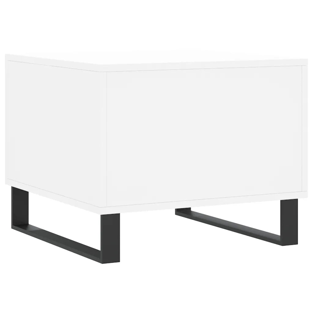 2 pz Tavolini da salotto | Tavolino da caff¨¨ | Tavolino da Soggiorno Bianchi 50x50x40 cm Legno Multistrato