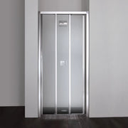 Porta doccia nicchia 80 cm tre ante trasparenti