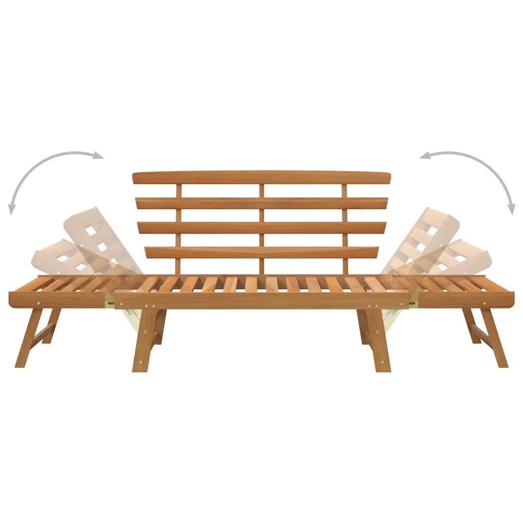 Panca da Corridoio-Sgabello-Panca da esterno 2-in-1 190 cm in Legno Massello di Acacia