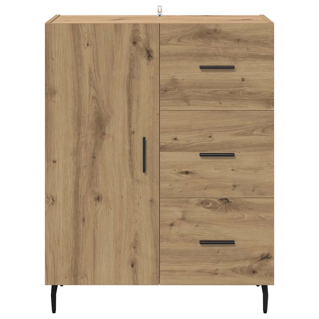 Credenza con Cassetto-Buffet-Armadio da cucina Rovere artigianale 69,5 x 34 x 90 cm 752124
