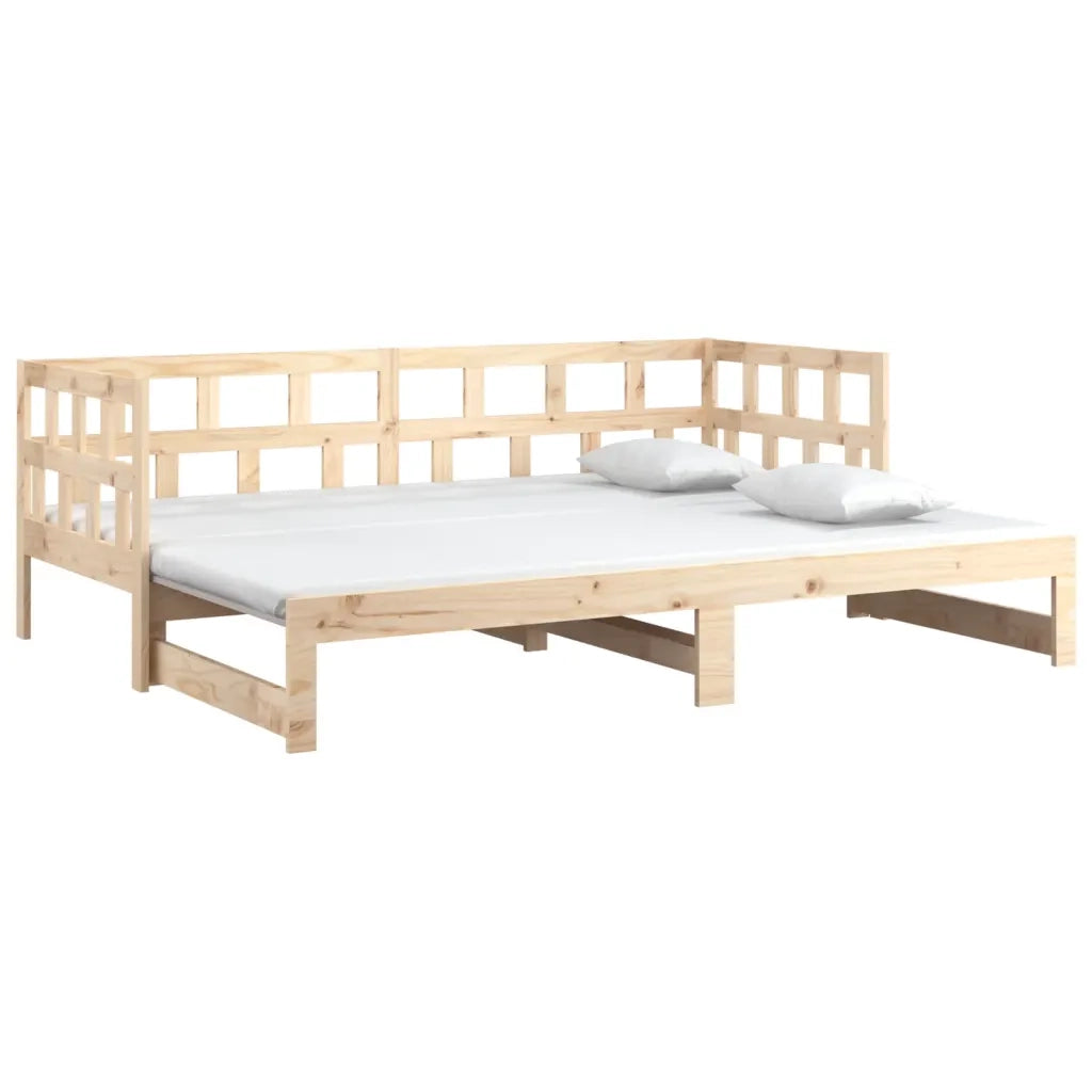 Dormeuse Estraibile in Legno Massello di Pino 2x(80x200) cm