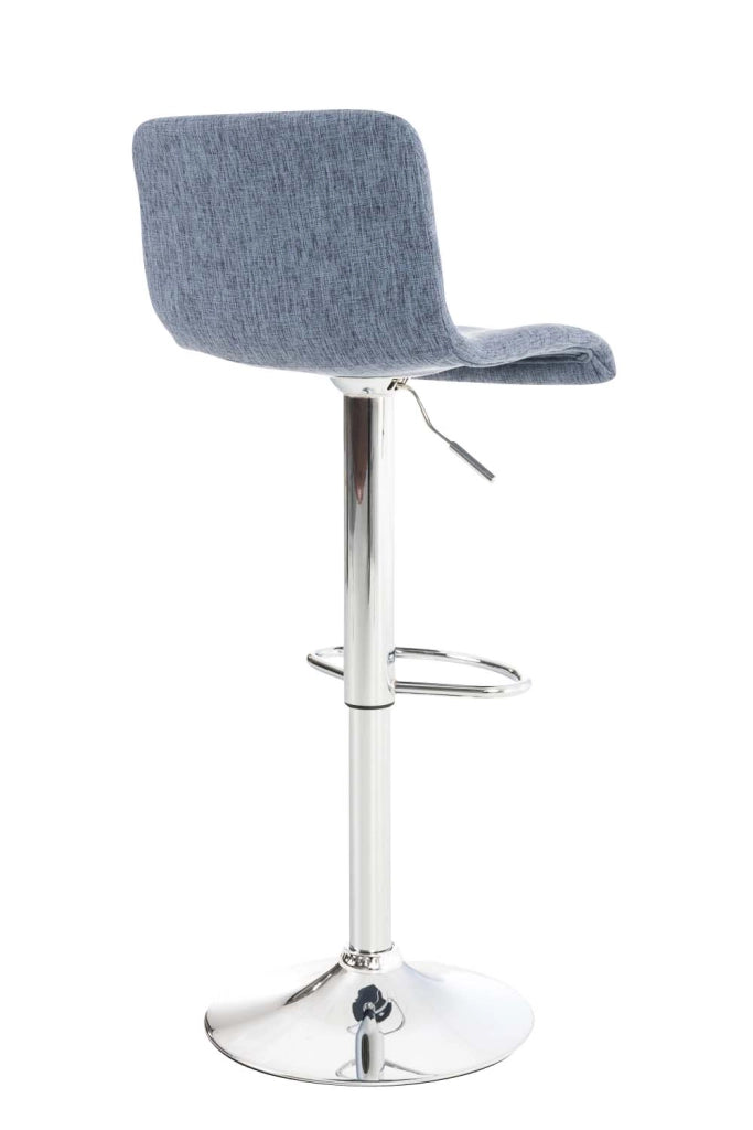 Set 2 sgabelli HOVER in tessuto blu,cromo