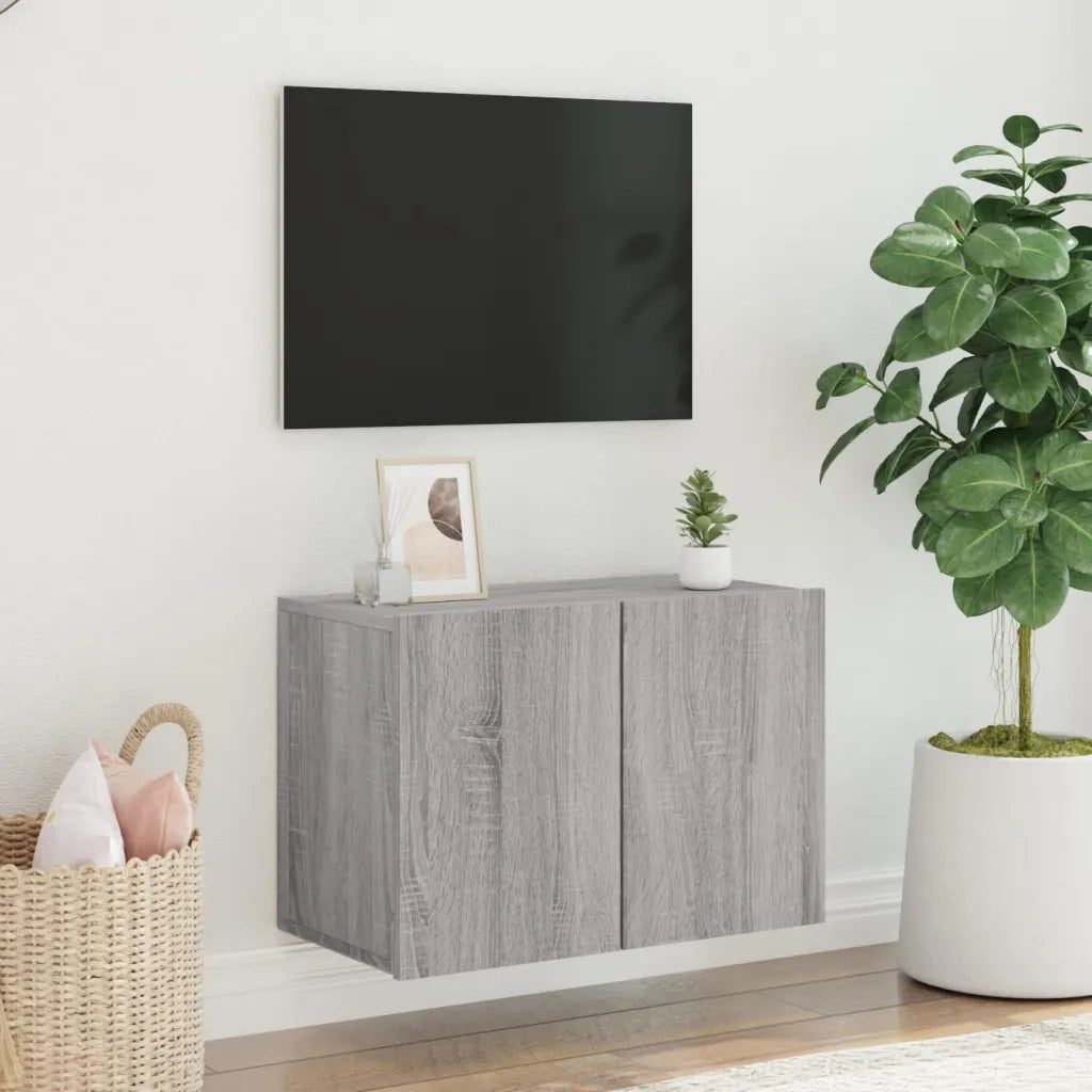 Mobile TV a Parete-Mobile TV a Muro Grigio Sonoma 60x30x41 cm
