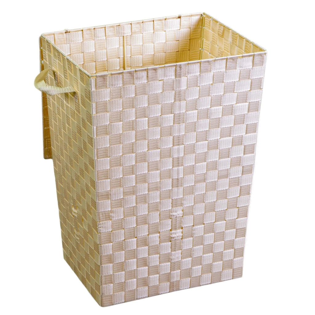 Cesto Portabiancheria in poliestere crema rettangolare cm 40x30xh53