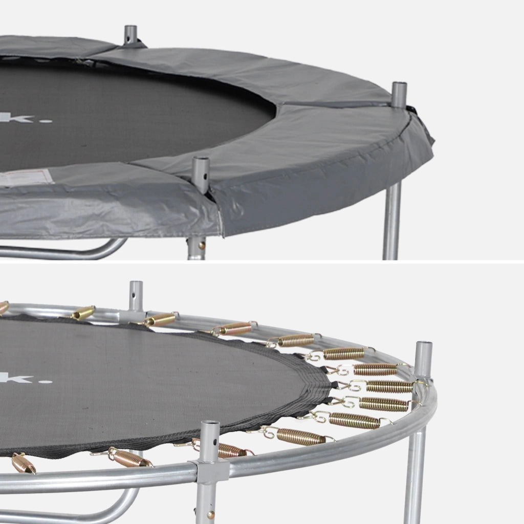 Trampolino 180cm con rete di protezione, grigio