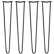 4 Gambe per Tavolo a Forcina SkiSki Legs 71cm Acciaio Nero 2 Rebbi 10mm