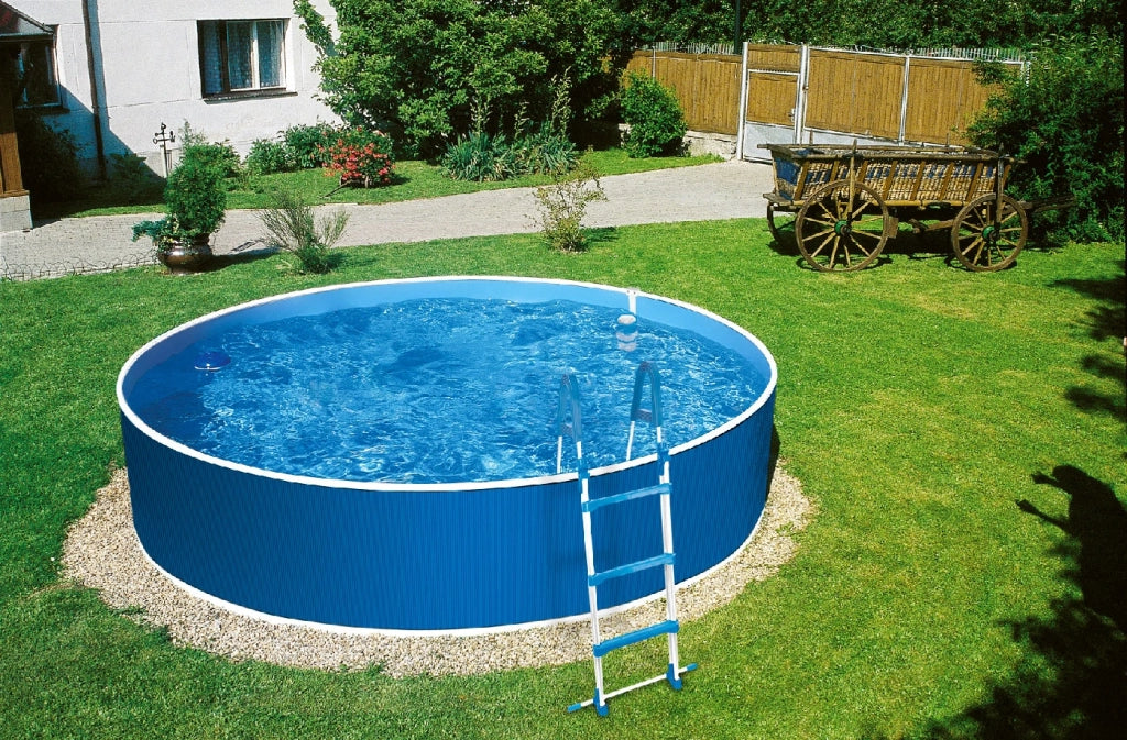 Azuro 300 - 3,6 x 0,9 m, BLU / BIANCO - senza filtro, con fori in asse