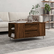 Tavolino Salotto-Tavolino da soggiorno-Tavolo Rovere Marrone 102x44,5x50cm Legno Multistrato 833854