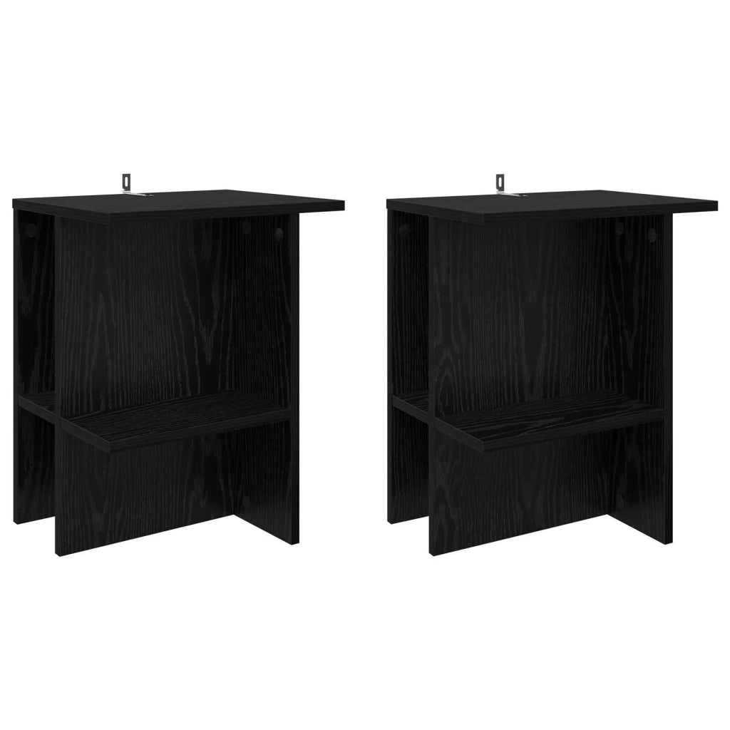 Tavolino da salotto 2 pz Rovere Nero 40 x 30 x 49 cm 8001066