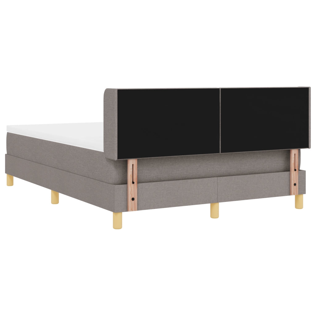 Letto box spring  con materasso tortora 160x200 cm in tessuto