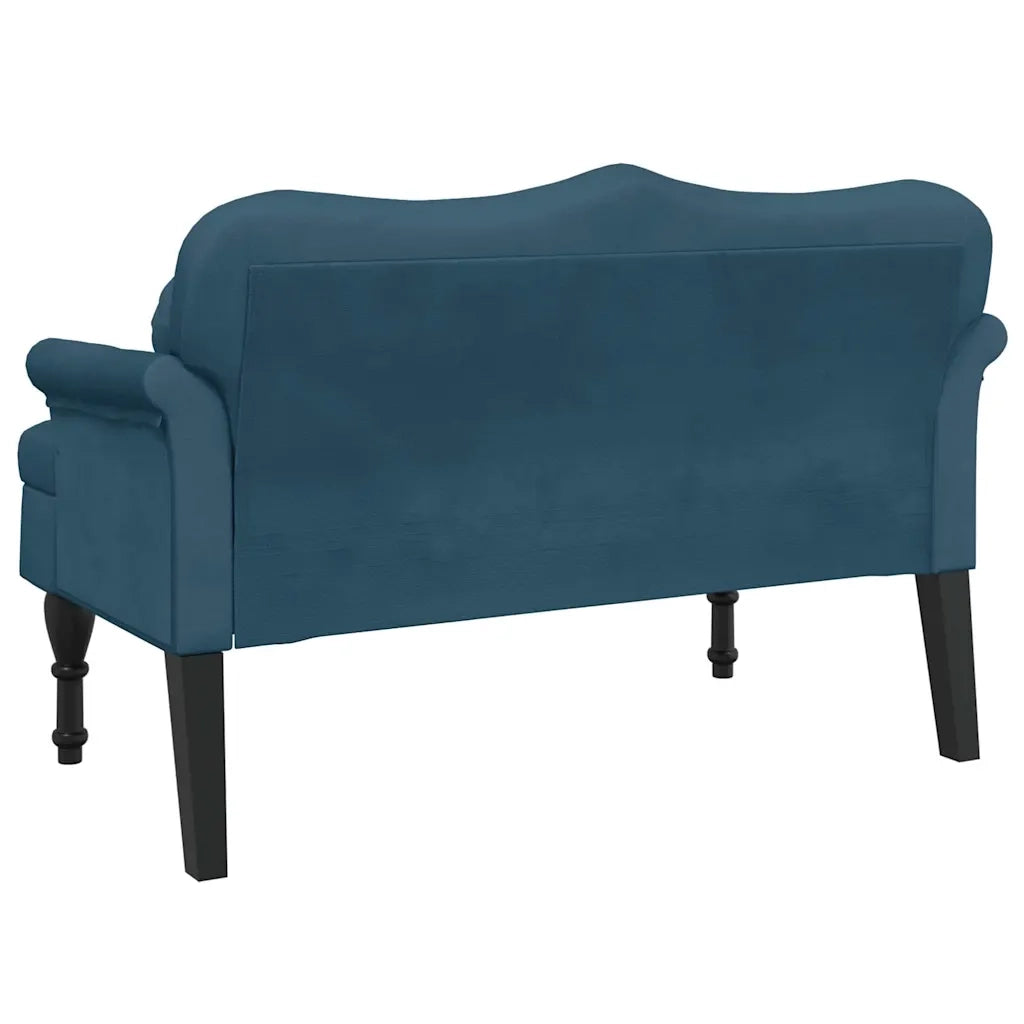 Panca con Cuscini Blu 120,5x65x75 cm in Velluto CFW1625440