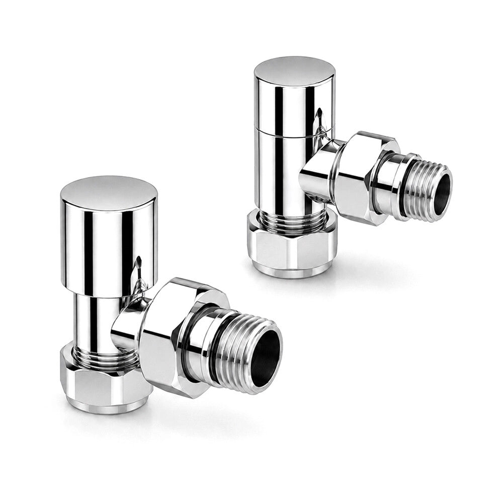 Kit valvola e detentore raccordo multistrato diam 16 cromato