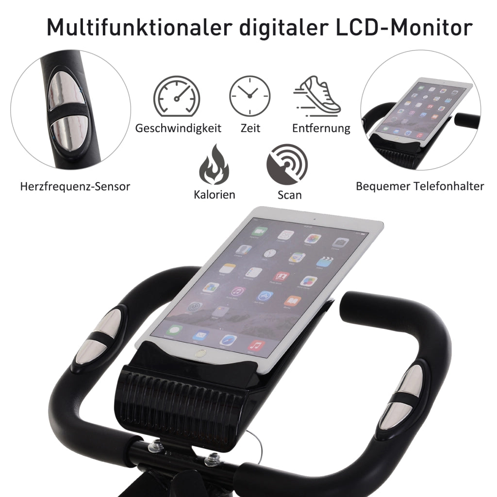 Cyclette 2 in 1 ¨C zephmum ¨C LCD Display, Pulsossimetro, Regolabile, Pieghevole