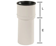 Raccordo dritto per wc ad innesto in pp serie silent  ?110 e= 18 cm  l= 10,9 cm  Geberit