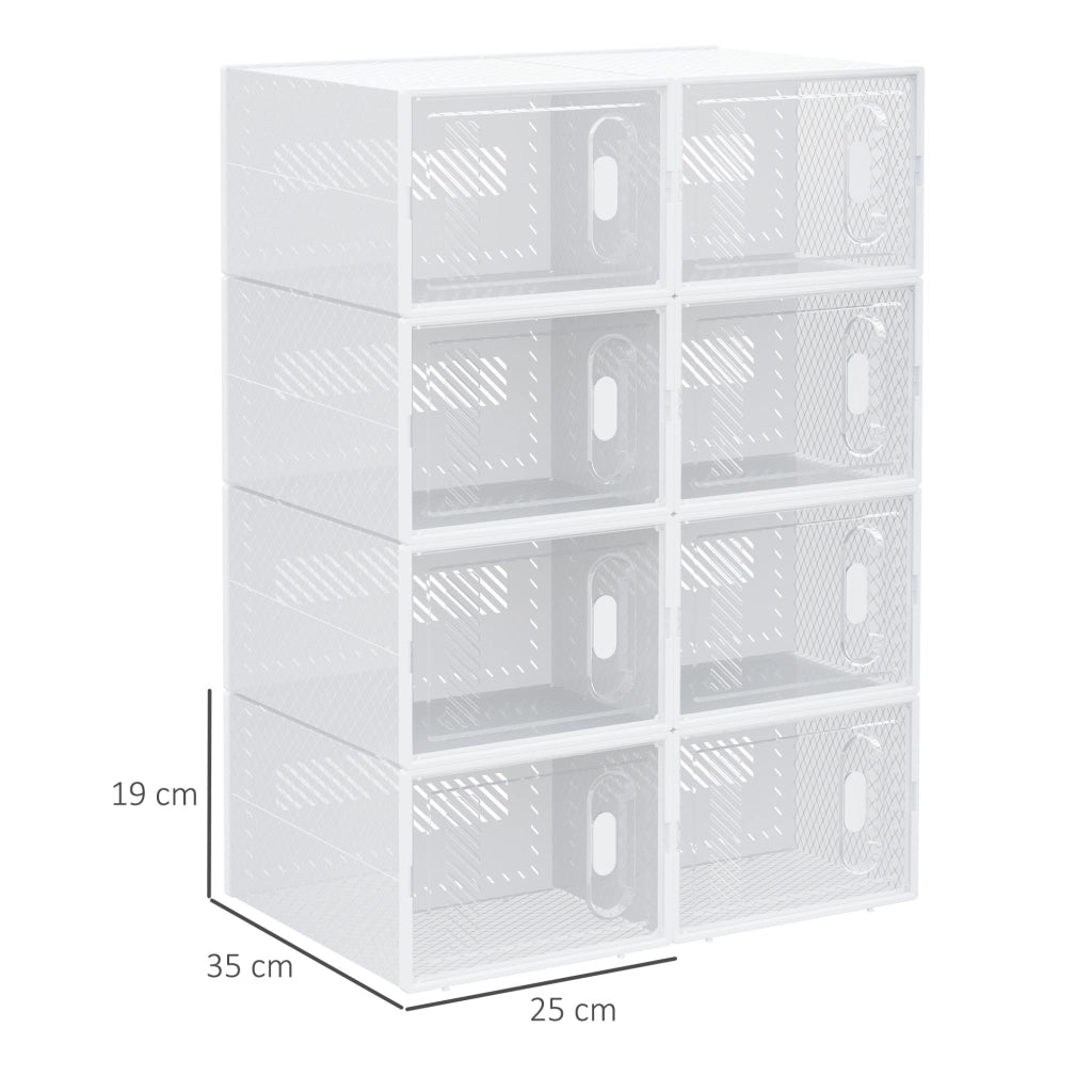 Sistema scaffale modulare 8 scomparti ¨C zephmum ¨C 25x35x19 trasparente