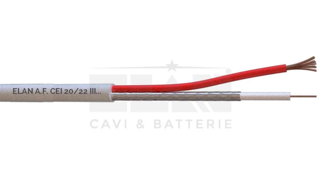 MATASSA CAVO ELAN COASSIALE COMPOSTO TVCC MCX 75 OHM+1X0,50 081051 100MT BOBINA