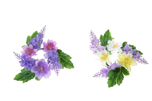 Set 8 Giro Candele Lavanda Dalie Ø 8 cm