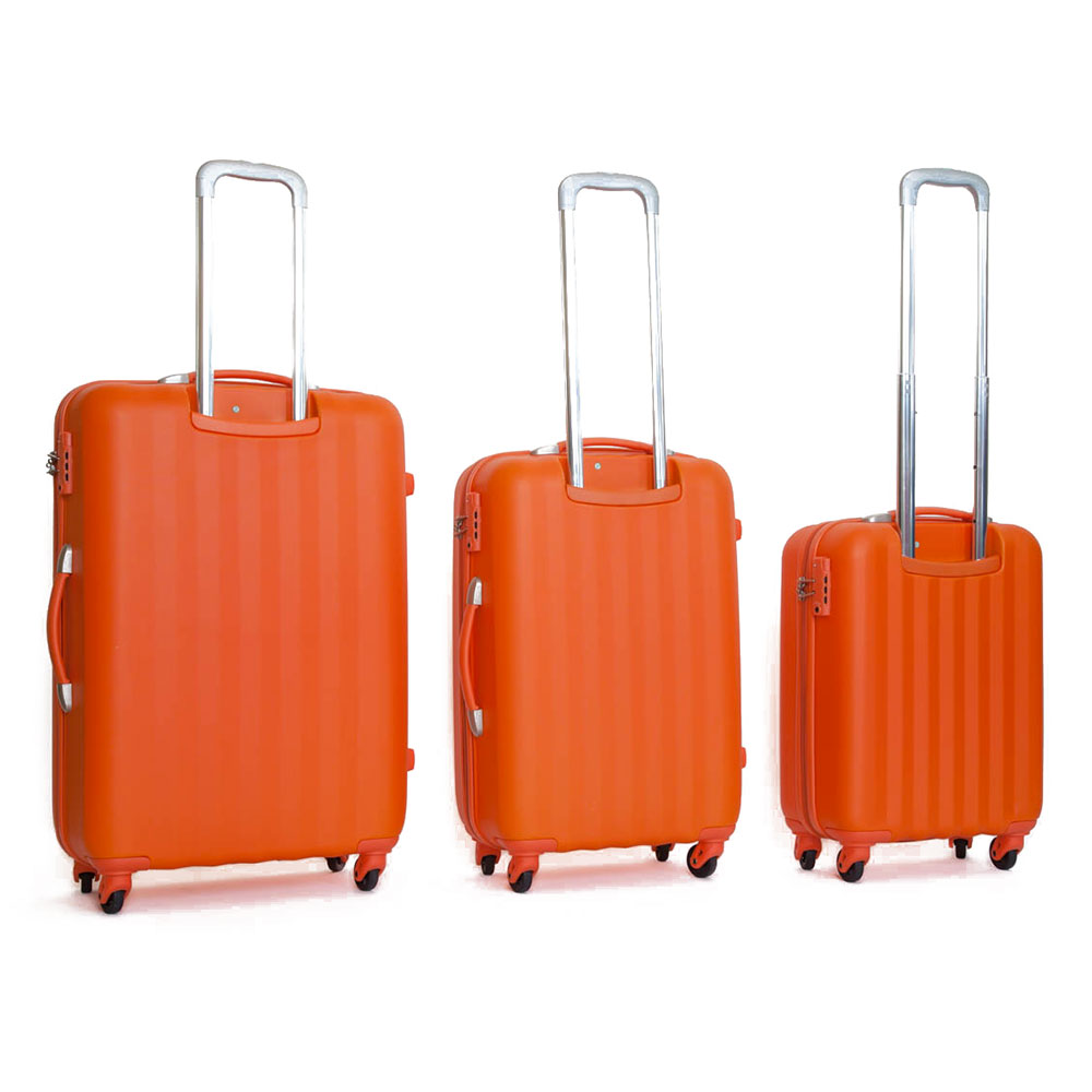 Set 3 Valigie Trolley Rigide in ABS 4 Ruote TSA Ravizzoni Icon Arancio
