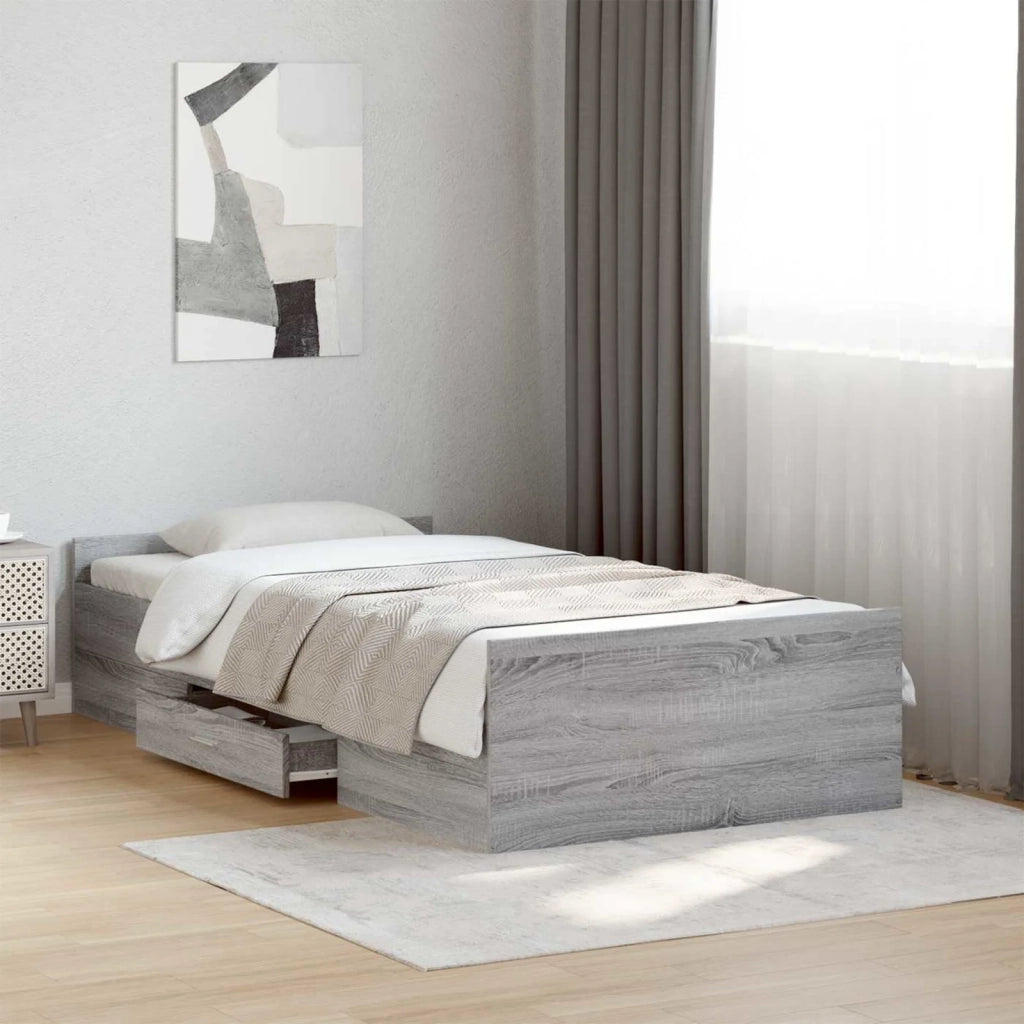 Telaio del letto con storage Sonoma grigio 80 x 200 cm 3429505