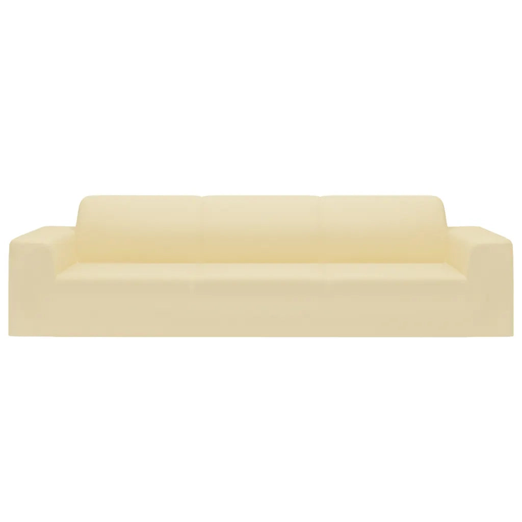 Fodera Elasticizzata Divano 4 Posti in Jersey Poliestere Crema cod mxl 47481