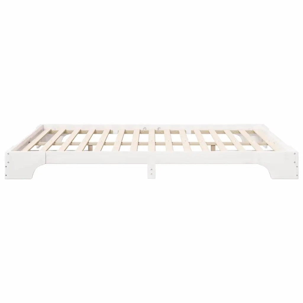 Struttura del letto Bianco 160 x 220 cm Pino massello