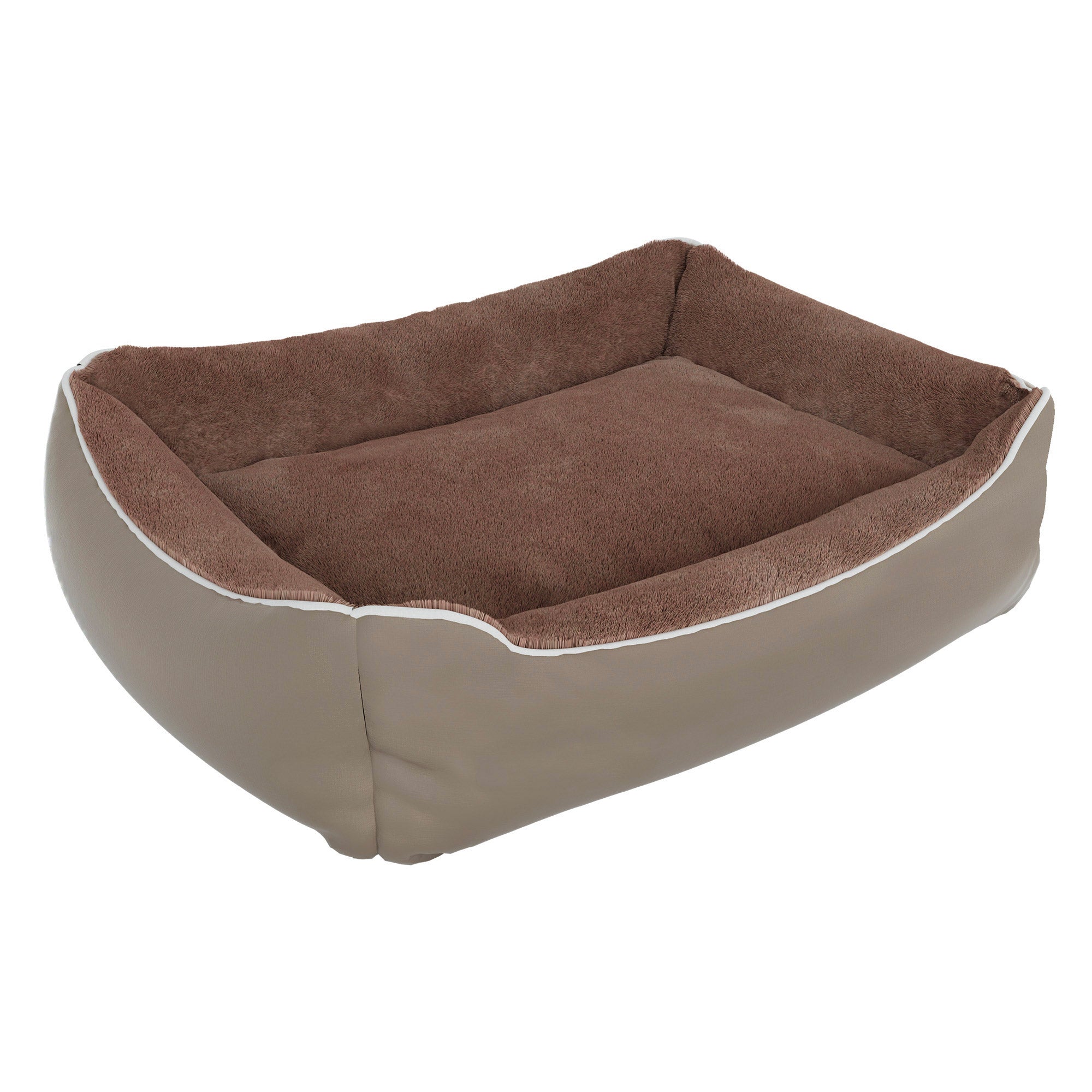 Cuccia Imbottita per Cani e Gatti 44x34x15cm in Poliestere Nuvola Beige