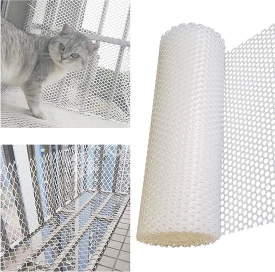 Rete di sicurezza per animali domestici del balcone – Rete solida e resistente alle fessure senza perforare