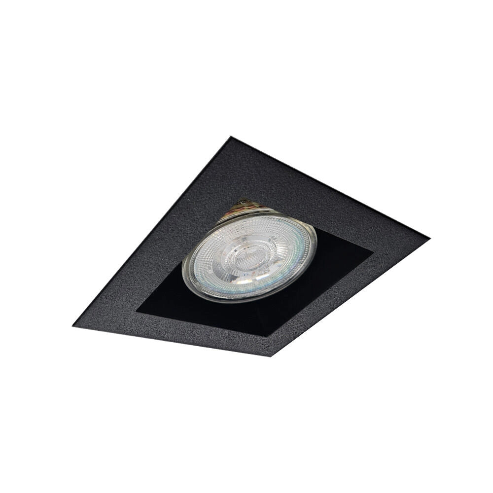Faretto da incasso quadrato nero GU10 10W CAGE Brosline