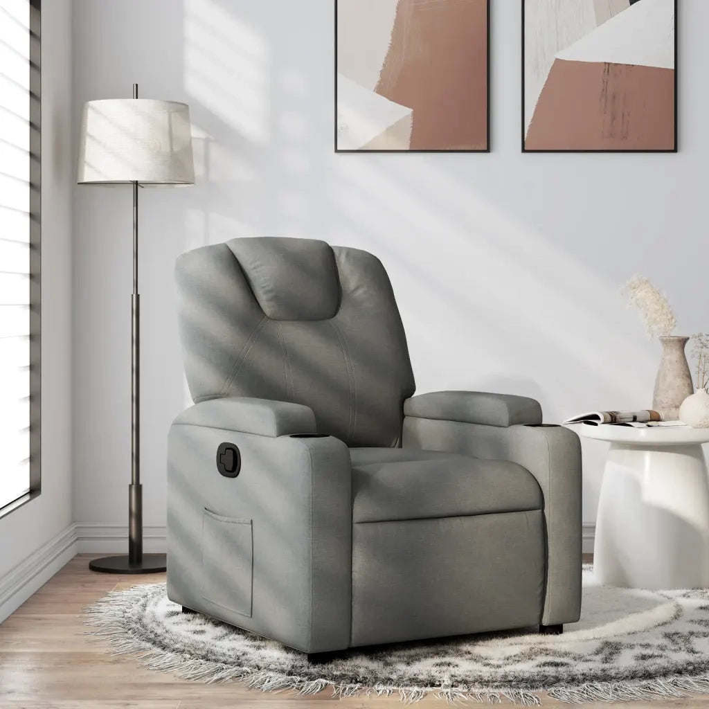 Divano Sedia-Poltrona reclinabile in tessuto grigio scuro 160182