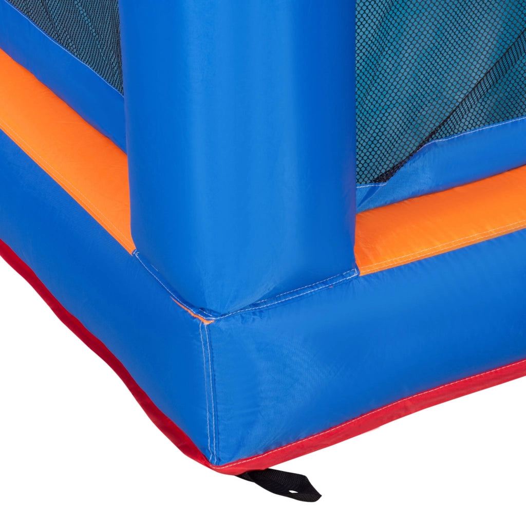 Castello Giostra Gonfiabile 380x340x170 cm con Scivolo Piscina e Pompa Multicolor
