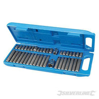 Set di punte inserti esagonali T20 - T55 e scanalate Silverline 40 pz