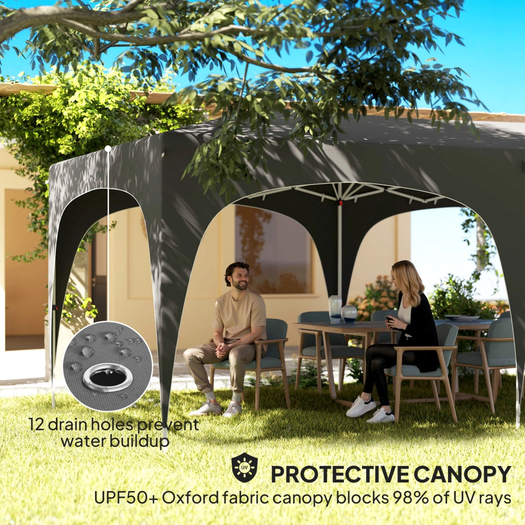 Tonnelle pliante 3x6m ¨C zephmum ¨C Grigio scuro